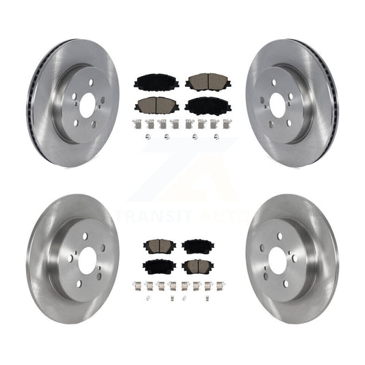 Disc Brake Rotors And Ceramic Pads Front Rear Kit For Toyota Corolla