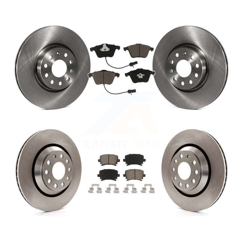 Disc Brake Rotors And Ceramic Pads Front Rear Kit For Volkswagen CC R32
