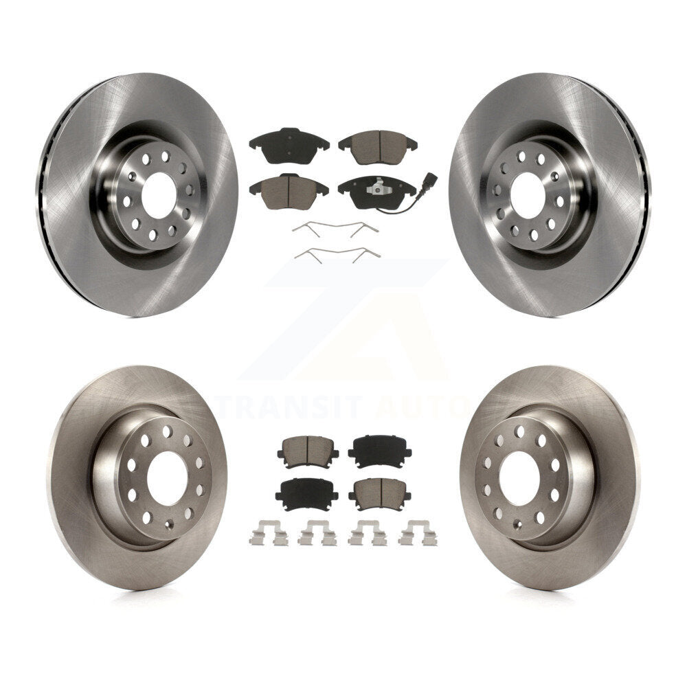 Disc Brake Rotors And Ceramic Pads Front Rear Kit For Volkswagen CC
