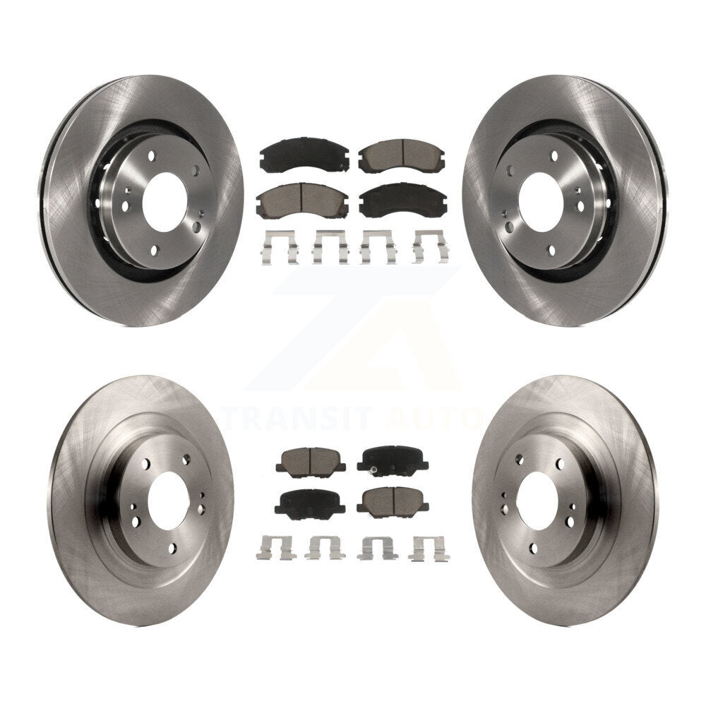 Disc Brake Rotors And Ceramic Pads Front Rear Kit For Mitsubishi Outlander PHEV