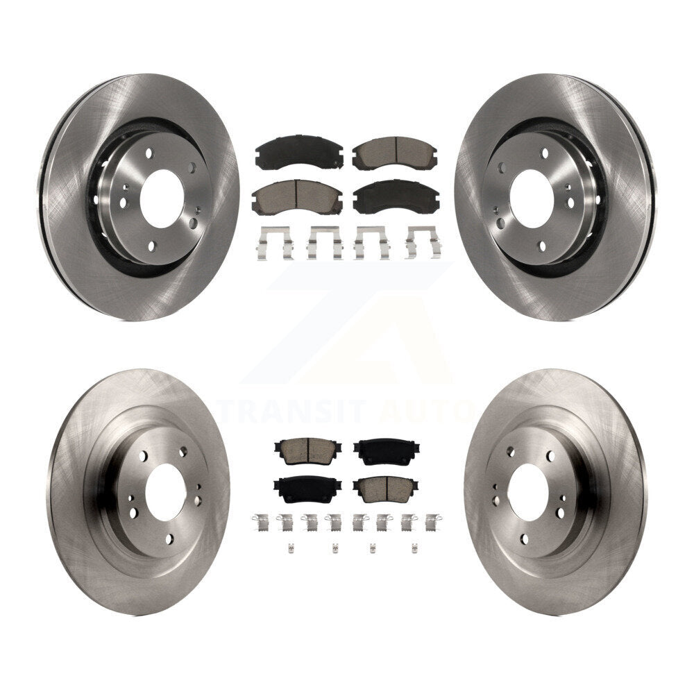 Disc Brake Rotors And Ceramic Pads Front Rear Kit For Mitsubishi Outlander PHEV