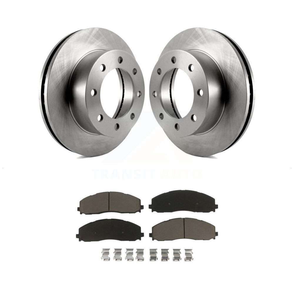 Disc Brake Rotors And Ceramic Pads Front Kit For 2013 Ford F-250 Super Duty 4WD