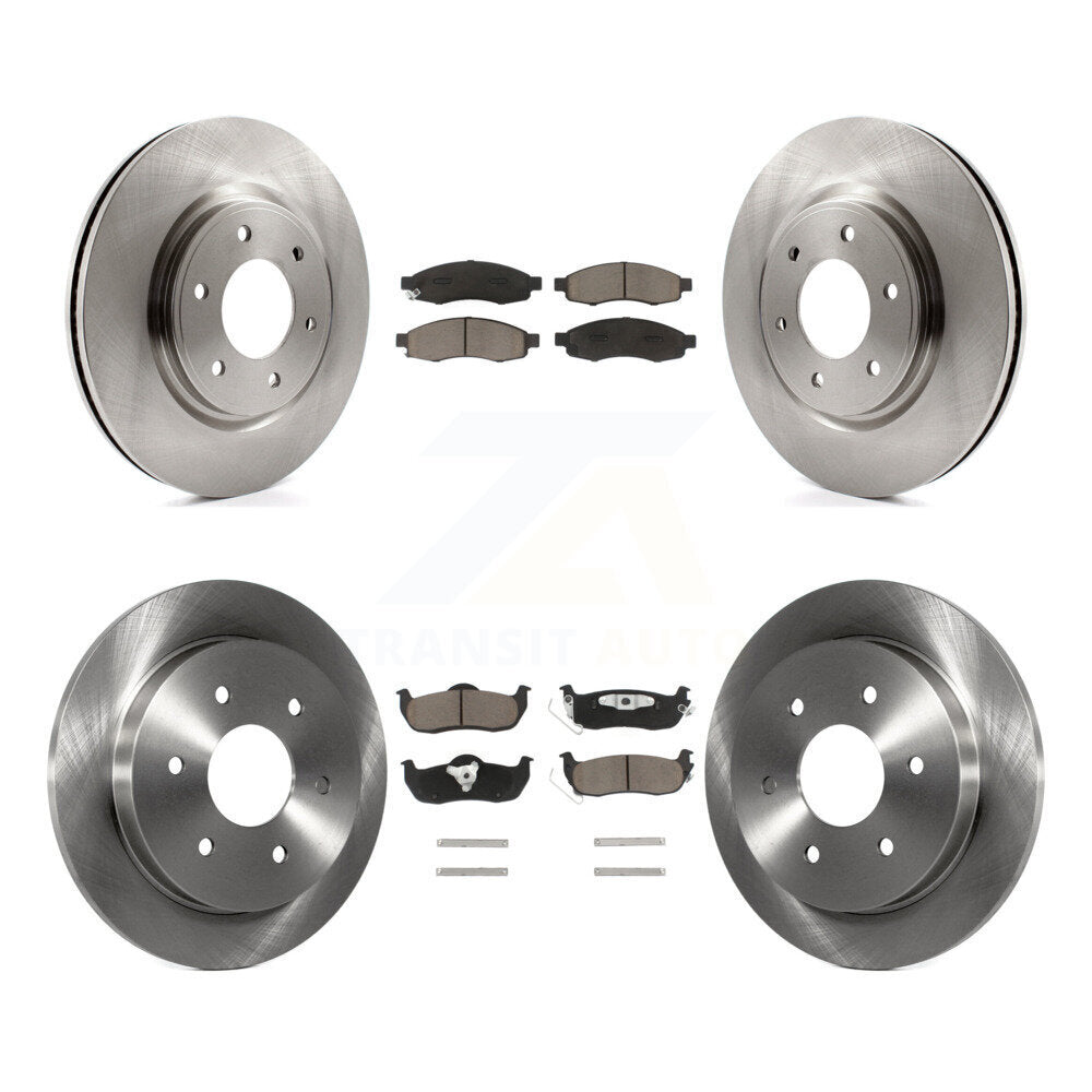 Disc Brake Rotor And Ceramic Pad Front Rear Kit For 2007 Nissan TITAN From 04 07