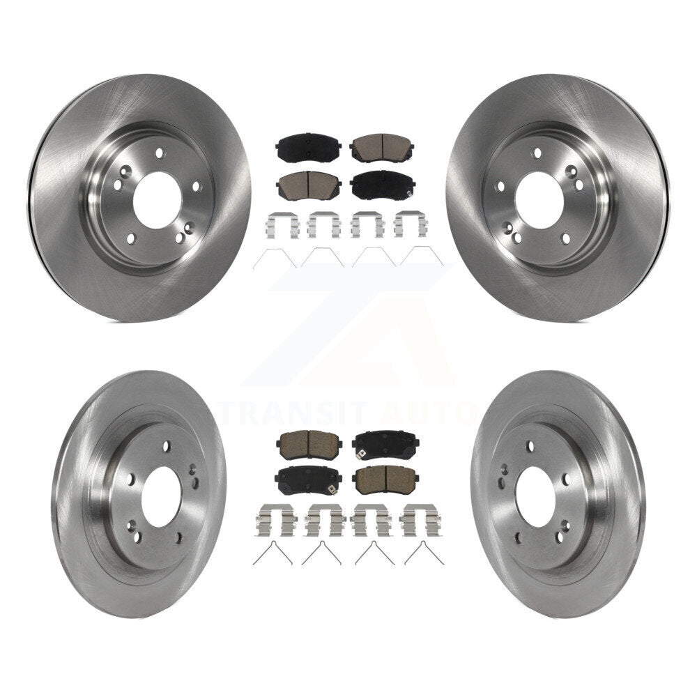 Disc Brake Rotors And Ceramic Pads Front Rear Kit For Hyundai Kona Kia Seltos