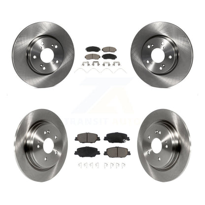 Disc Brake Rotors And Ceramic Pads Front Rear Kit For Honda CR-V
