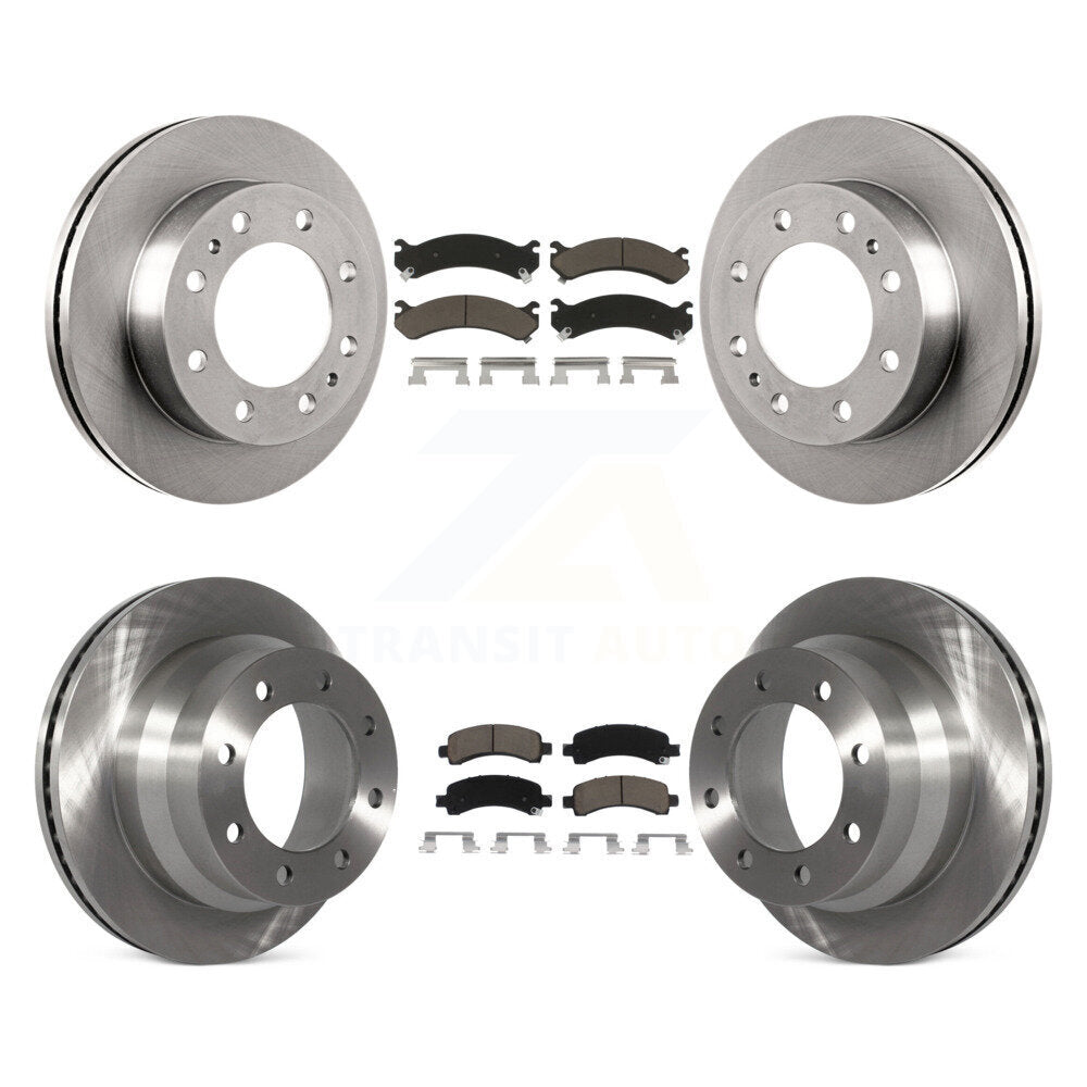 Disc Brake Rotors And Ceramic Pads Front Rear Kit For Chevrolet Express 4500