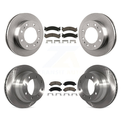Disc Brake Rotors And Ceramic Pads Front Rear Kit For Chevrolet Express 4500