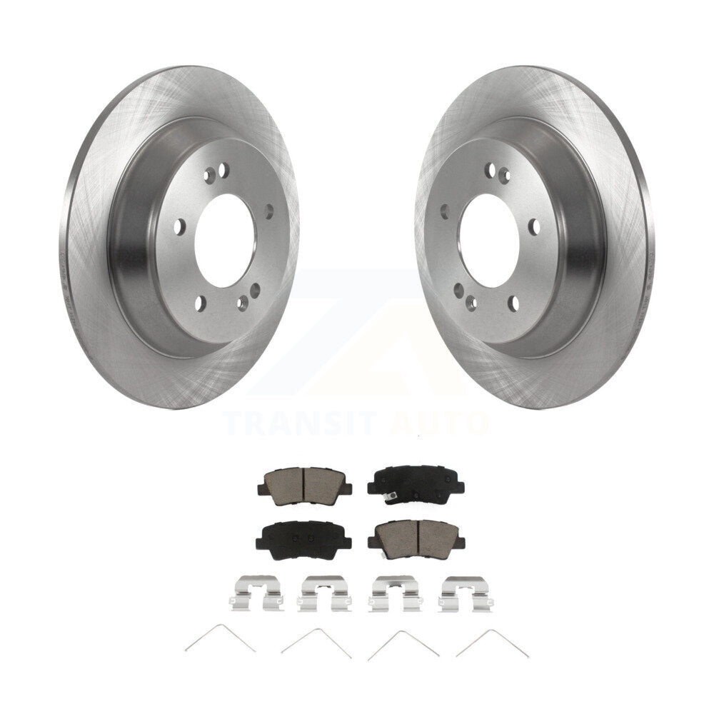 Disc Brake Rotors And Ceramic Pads Rear Kit For 2020-2022 Kia Soul 1.6L