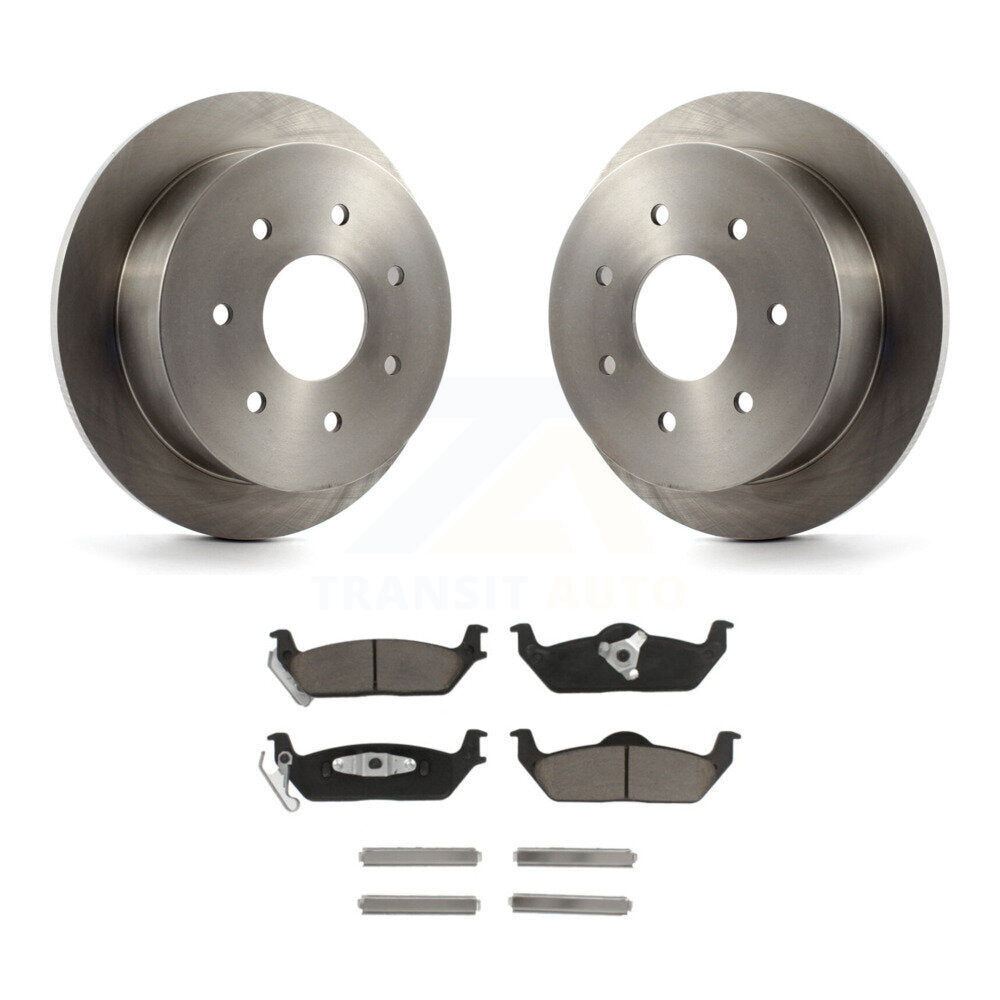 Disc Brake Rotors And Ceramic Pads Rear Kit For Ford F-150
