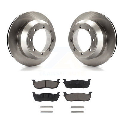 Brake Rotors Ceramic Pad Rear Kit For 2001-2003 Ford F-150 RWD With 8 Lug Wheels