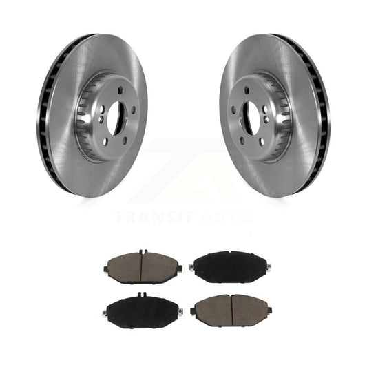 Brake Rotor & Ceramic Pad Front Kit For Mercedes-Benz C300 Without Sport Package