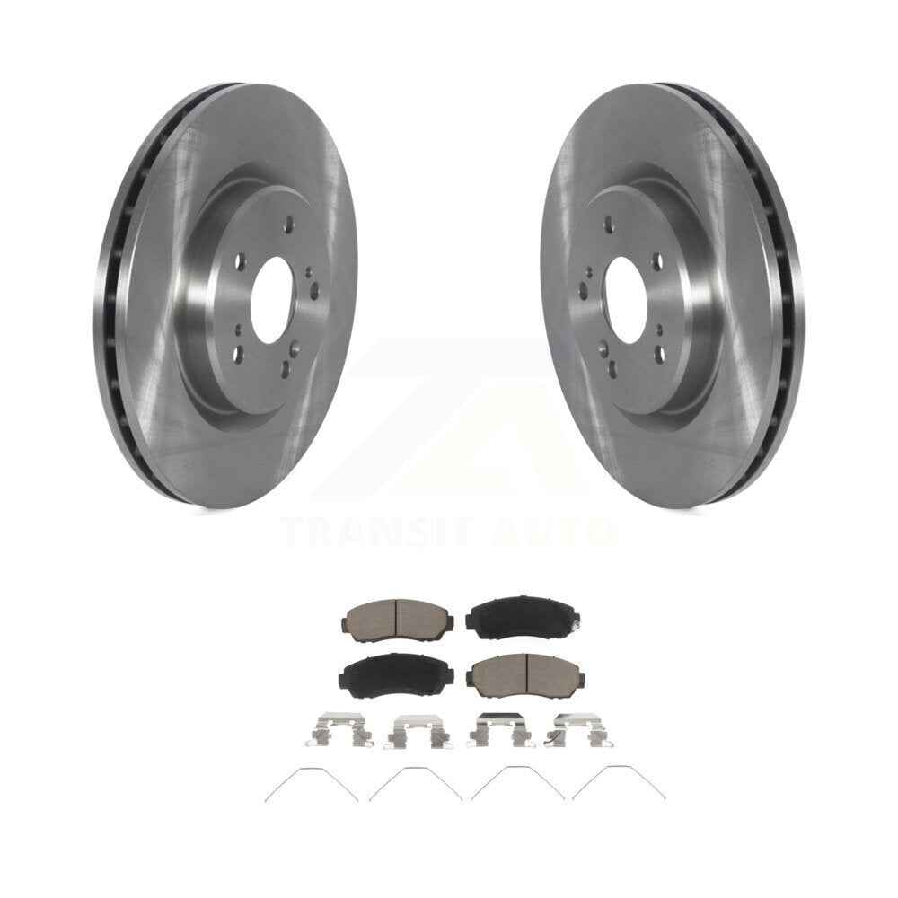 Disc Brake Rotors And Ceramic Pads Front Kit For 2019-2024 Acura RDX