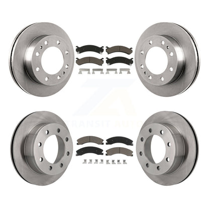 Disc Brake Rotors And Ceramic Pads Front Rear Kit For Chevrolet Express 4500