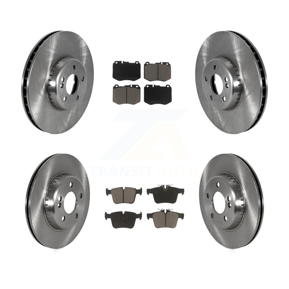 Disc Brake Rotors & Ceramic Pad Front Rear Kit For Mercedes-Benz C300 C400 C350e
