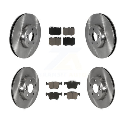 Disc Brake Rotors & Ceramic Pad Front Rear Kit For Mercedes-Benz C300 C400 C350e