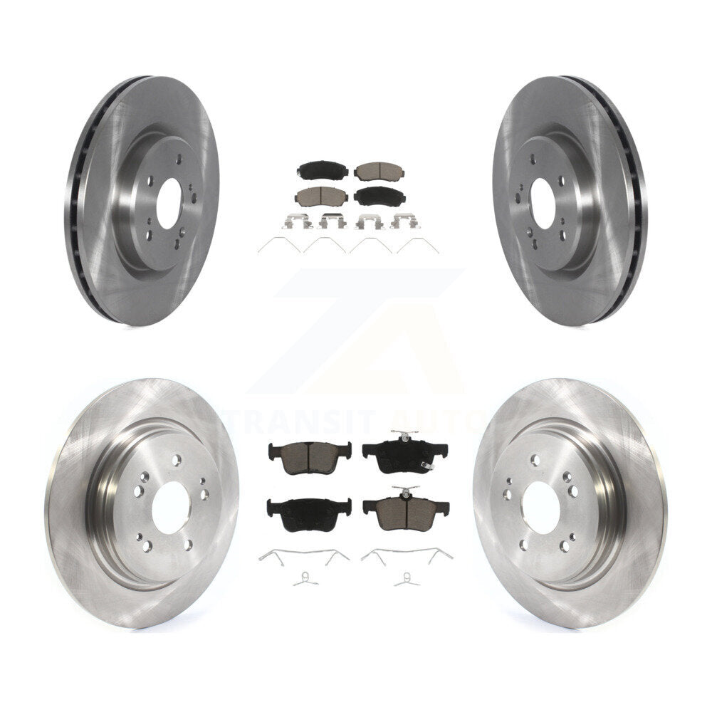 Disc Brake Rotors And Ceramic Pads Front Rear Kit For 2019-2021 Acura RDX