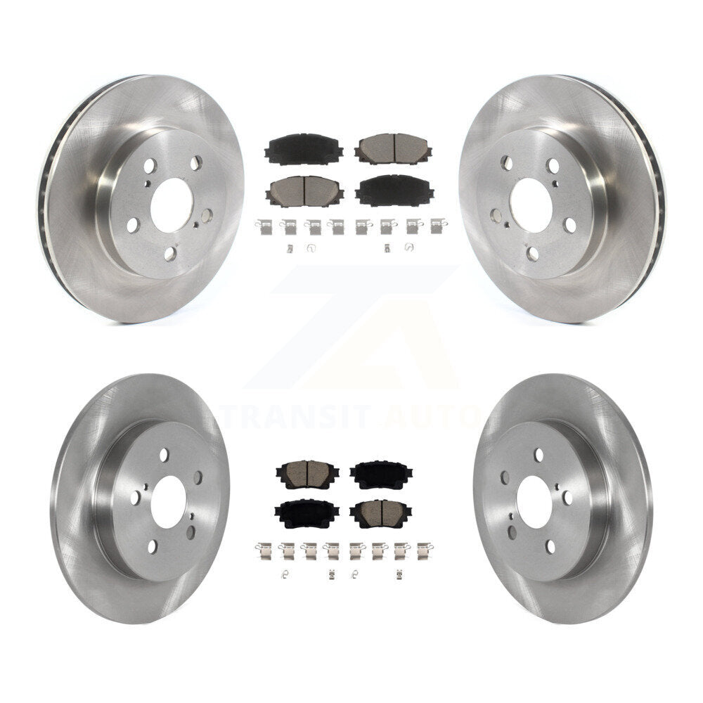 Disc Brake Rotors And Ceramic Pads Front Rear Kit For Toyota Corolla