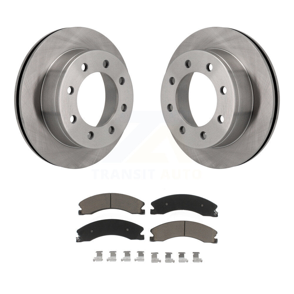 Brake Rotor Ceramic Pad Rear Kit For Chevrolet Express 4500 3.20" Overall Height