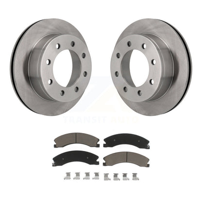 Brake Rotor Ceramic Pad Rear Kit For Chevrolet Express 4500 3.20" Overall Height