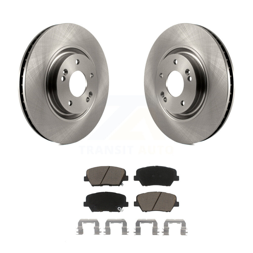 Disc Brake Rotors And Ceramic Pads Front Kit For 2019-2022 Hyundai Nexo