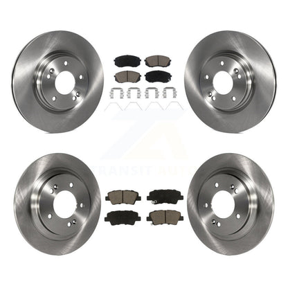Disc Brake Rotors & Ceramic Pad Front Rear Kit For Hyundai Elantra GT Kia Forte5