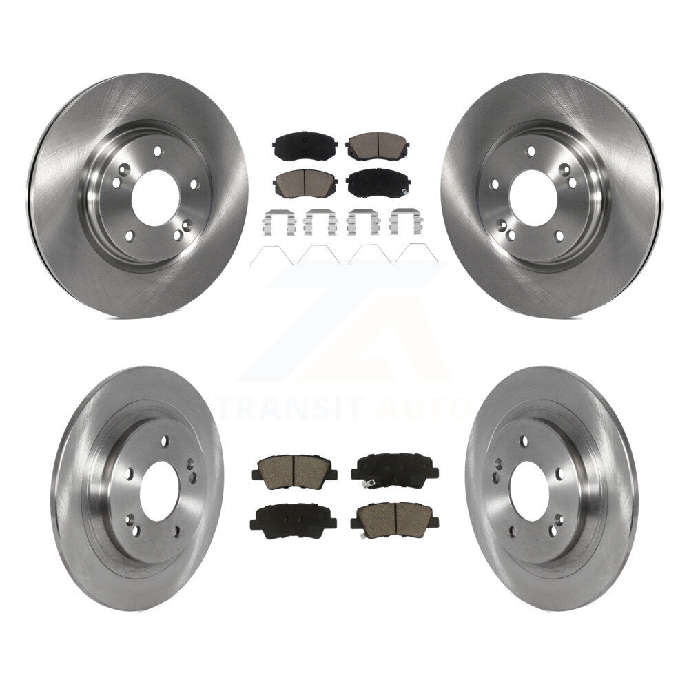 Disc Brake Rotors And Ceramic Pads Front Rear Kit For 2022-2023 Hyundai Kona AWD