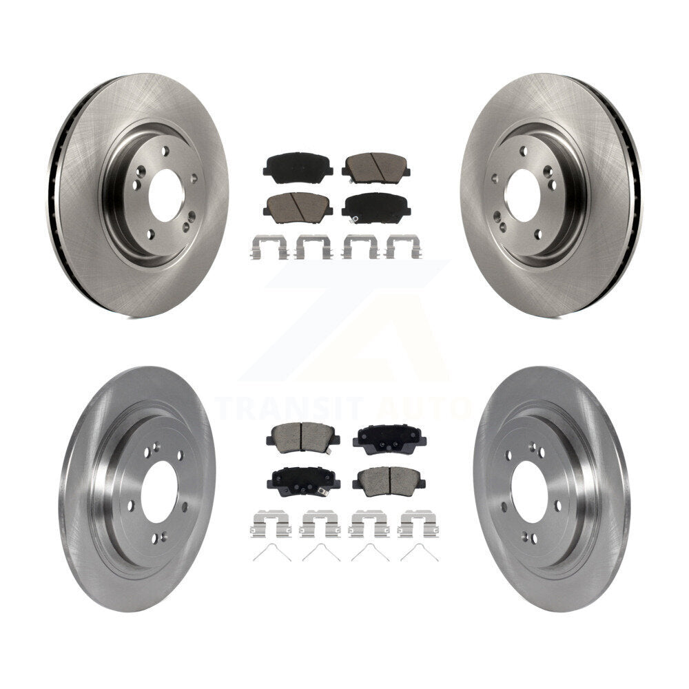 Disc Brake Rotors And Ceramic Pads Front Rear Kit For 2019-2020 Hyundai Nexo
