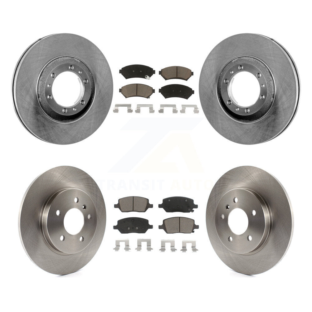 Brake Rotor And Ceramic Pad Front Rear Kit For 2005 Pontiac Montana SV6 with FWD