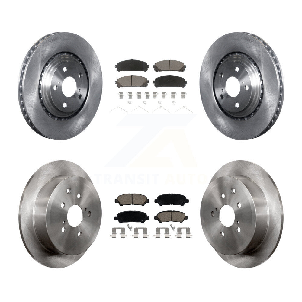 Disc Brake Rotors And Ceramic Pads Front Rear Kit For Toyota Highlander