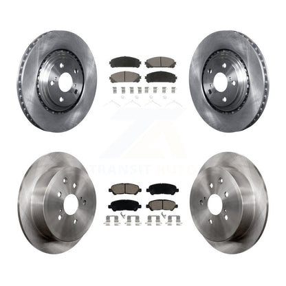 Disc Brake Rotors And Ceramic Pads Front Rear Kit For Toyota Highlander