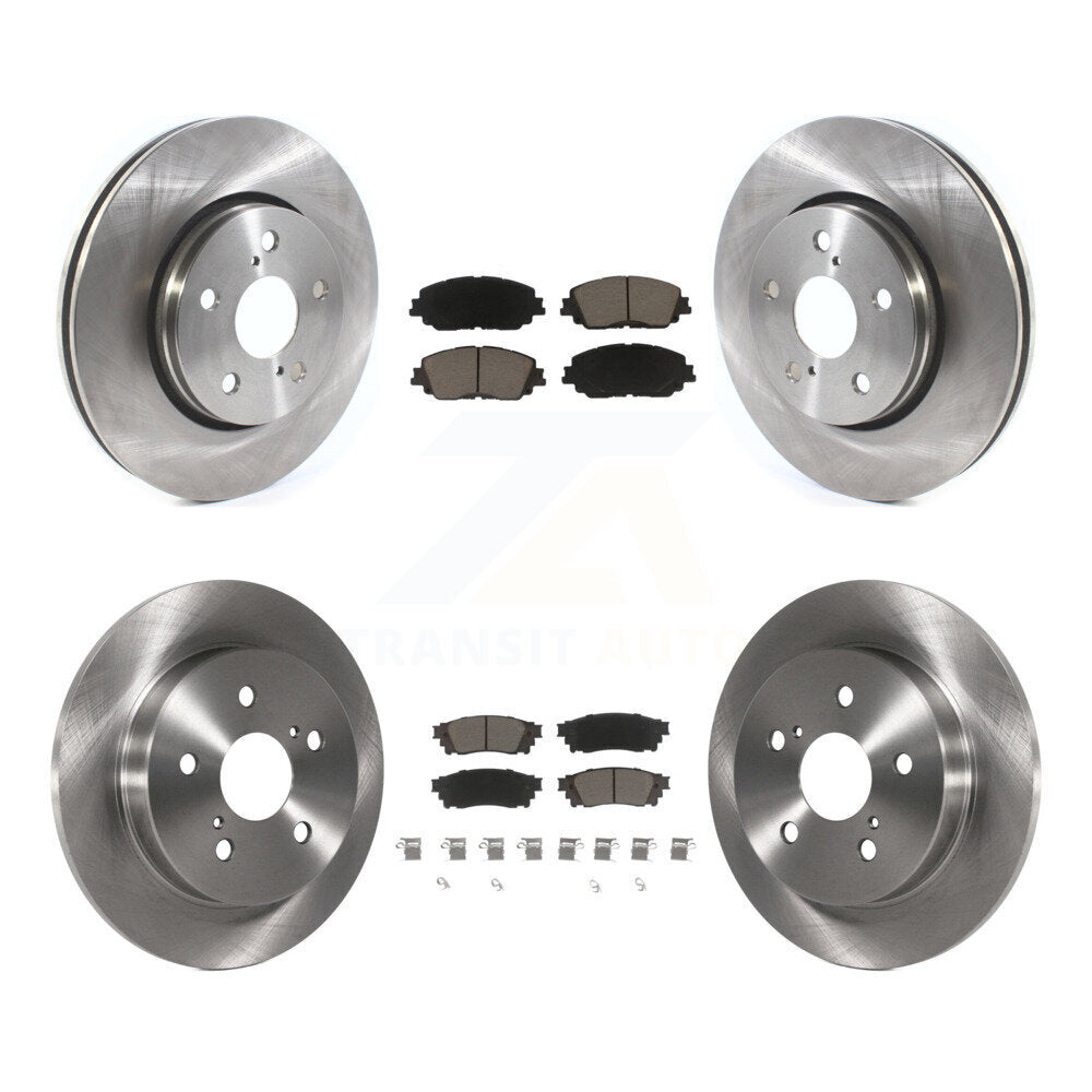 Disc Brake Rotors And Ceramic Pads Front Rear Kit For Toyota C-HR