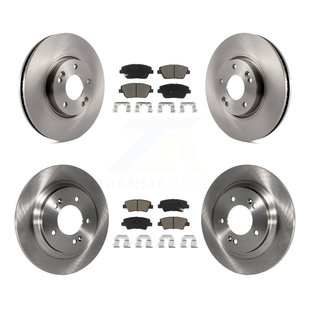 Disc Brake Rotors And Ceramic Pads Front Rear Kit For Hyundai Sonata