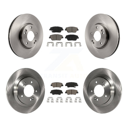 Disc Brake Rotors And Ceramic Pads Front Rear Kit For Hyundai Sonata