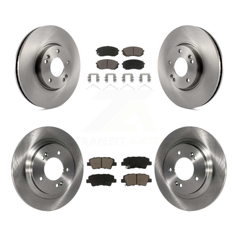 Disc Brake Rotors And Ceramic Pads Front Rear Kit For Hyundai Sonata