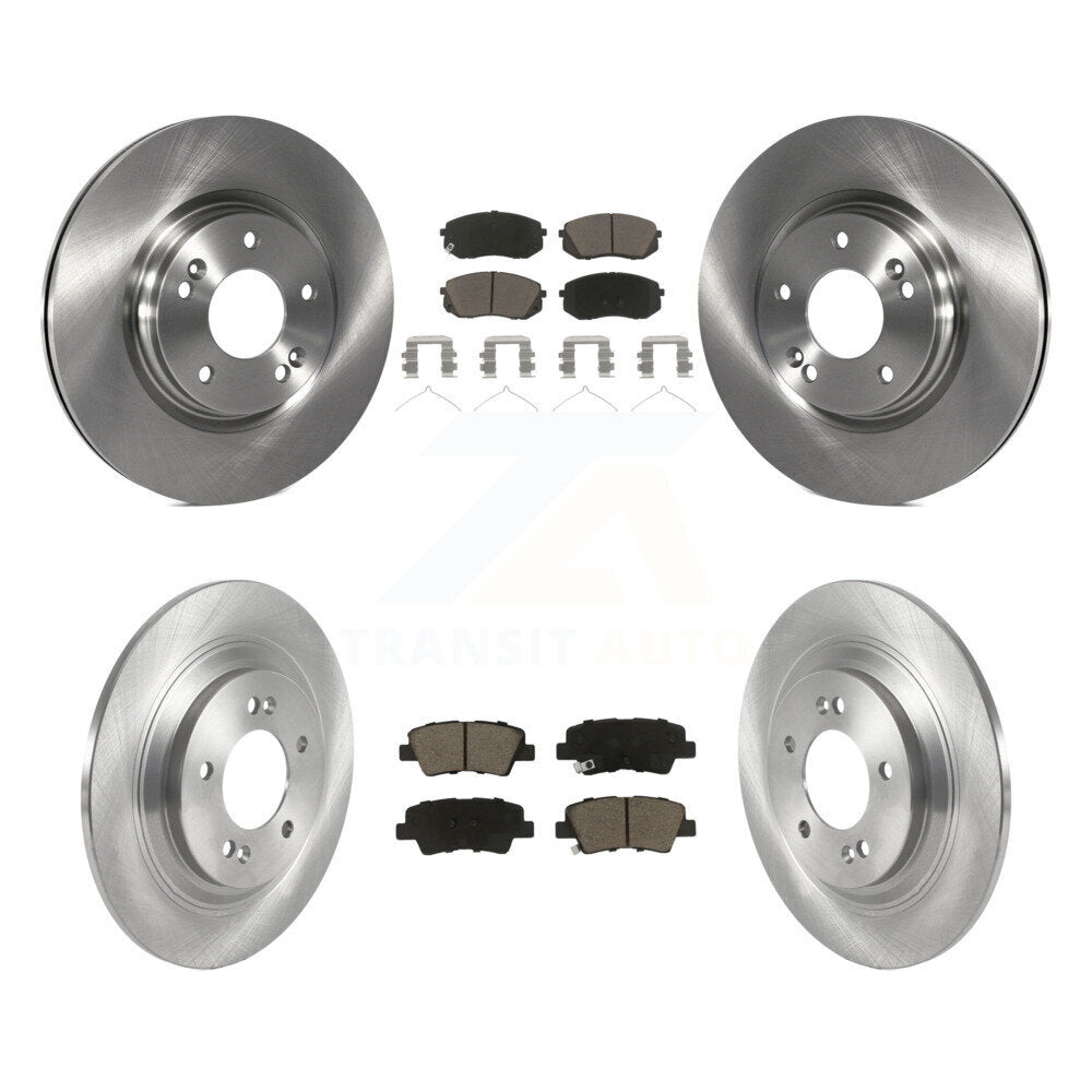 Brake Rotor And Ceramic Pad Front Rear Kit For Hyundai Kona Electric Kia Niro EV