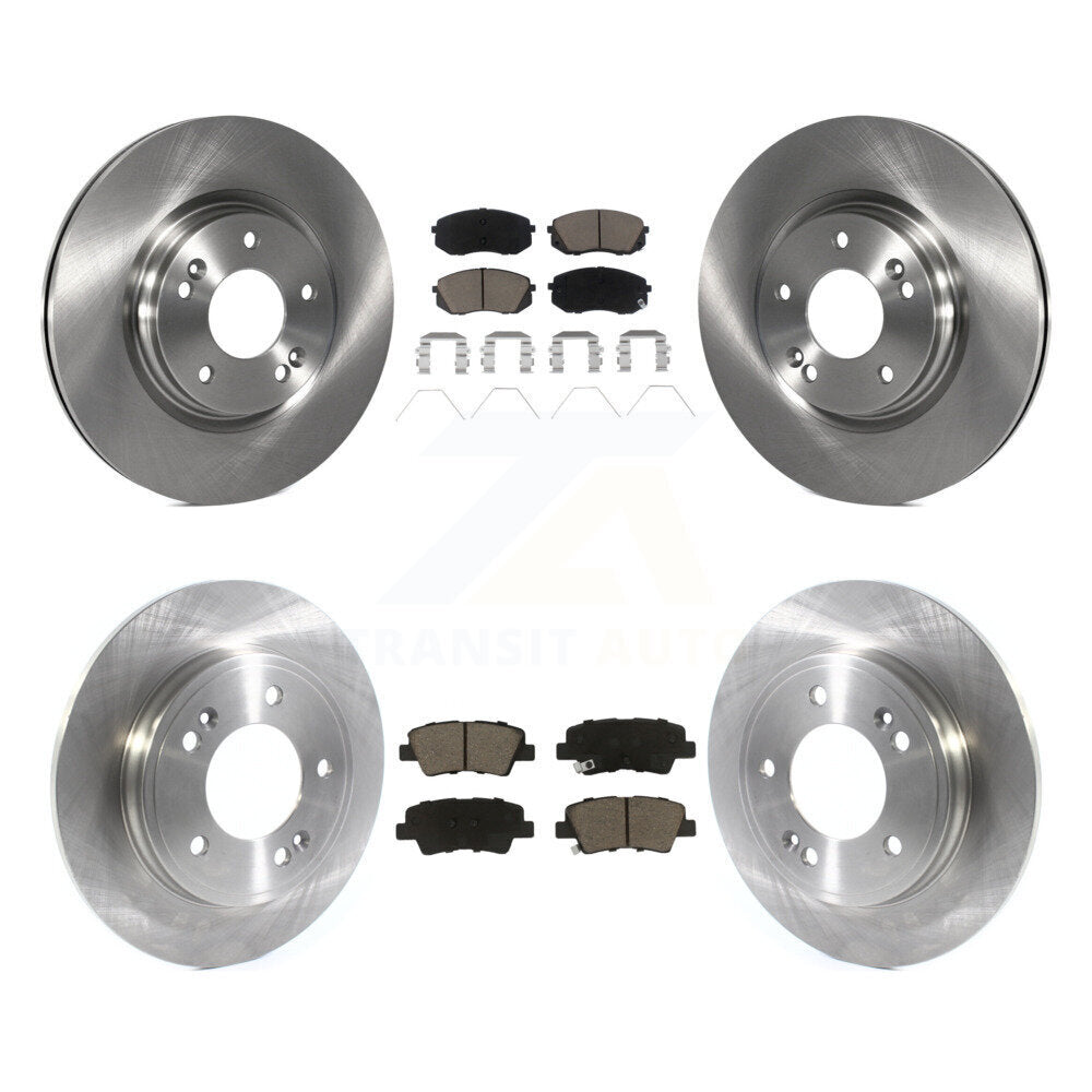 Brake Rotor And Ceramic Pad Front Rear Kit For Kia Forte Hyundai Veloster Forte5