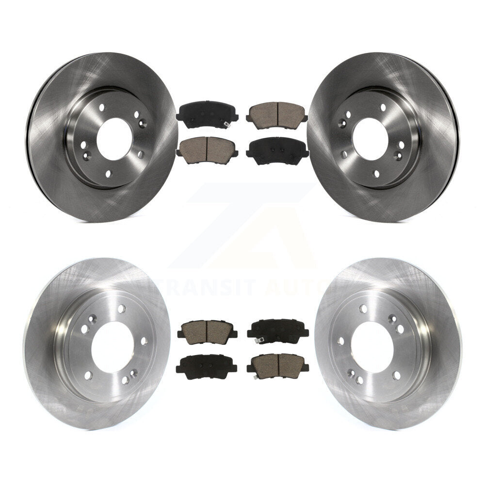 Brake Rotors Ceramic Pad Front Rear Kit For Hyundai Veloster Naturally Aspirated