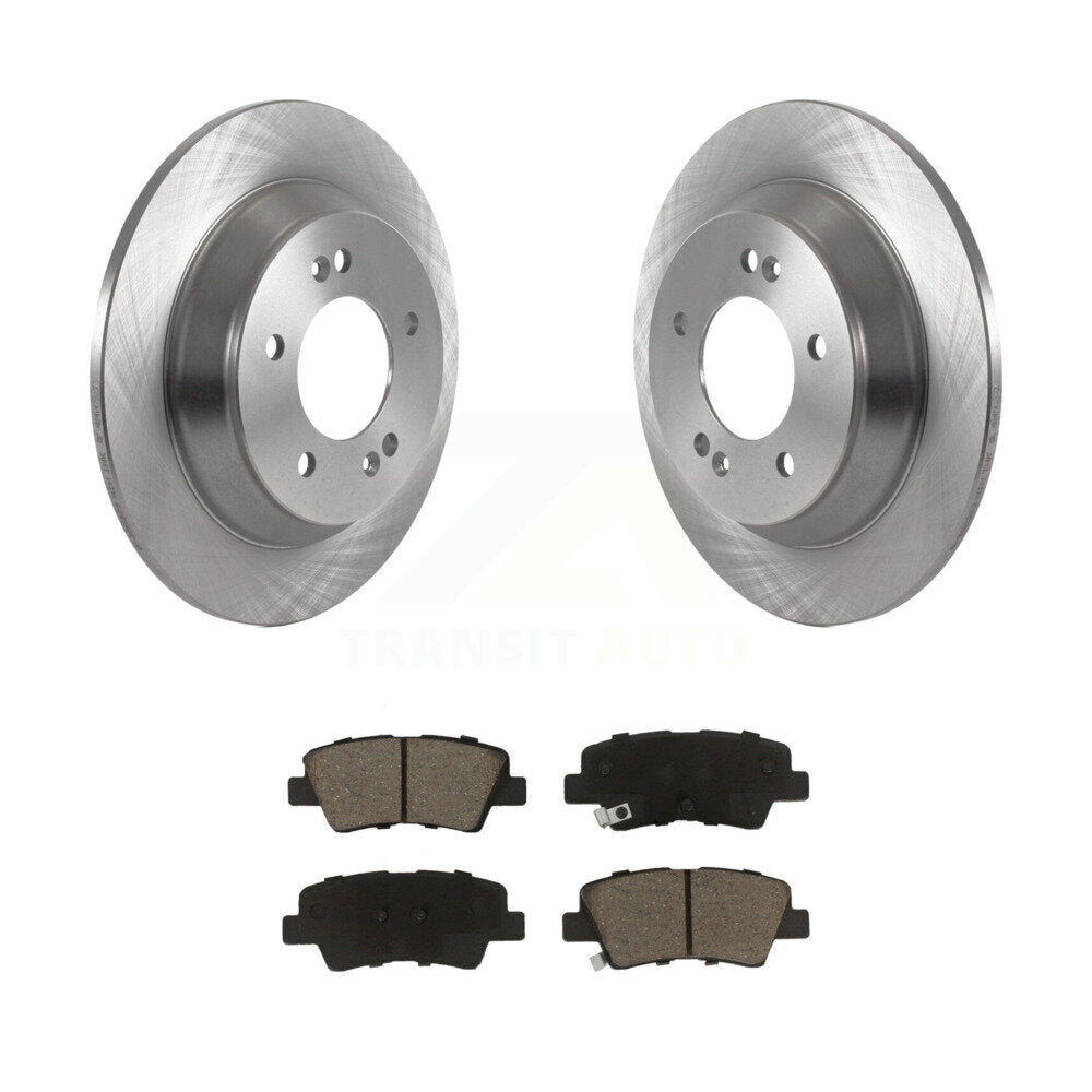 Brake Rotors & Ceramic Pad Rear Kit For Hyundai Kona With Electric Parking