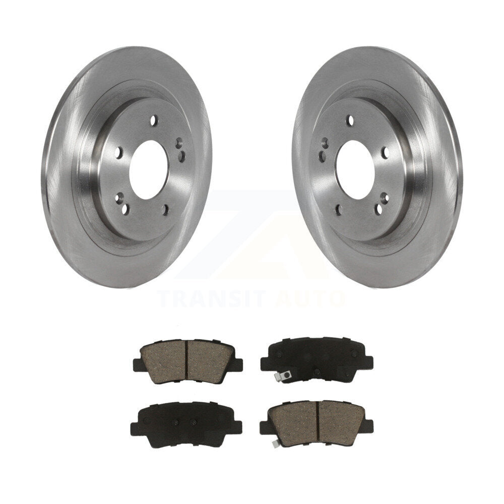 Brake Rotors & Ceramic Pad Rear Kit For Hyundai Kona With Electric Parking