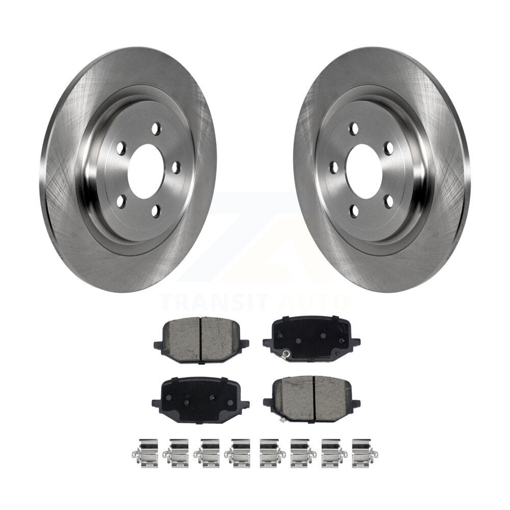 Disc Brake Rotors And Ceramic Pads Rear Kit For 2022-2024 Ford Explorer 2.3L