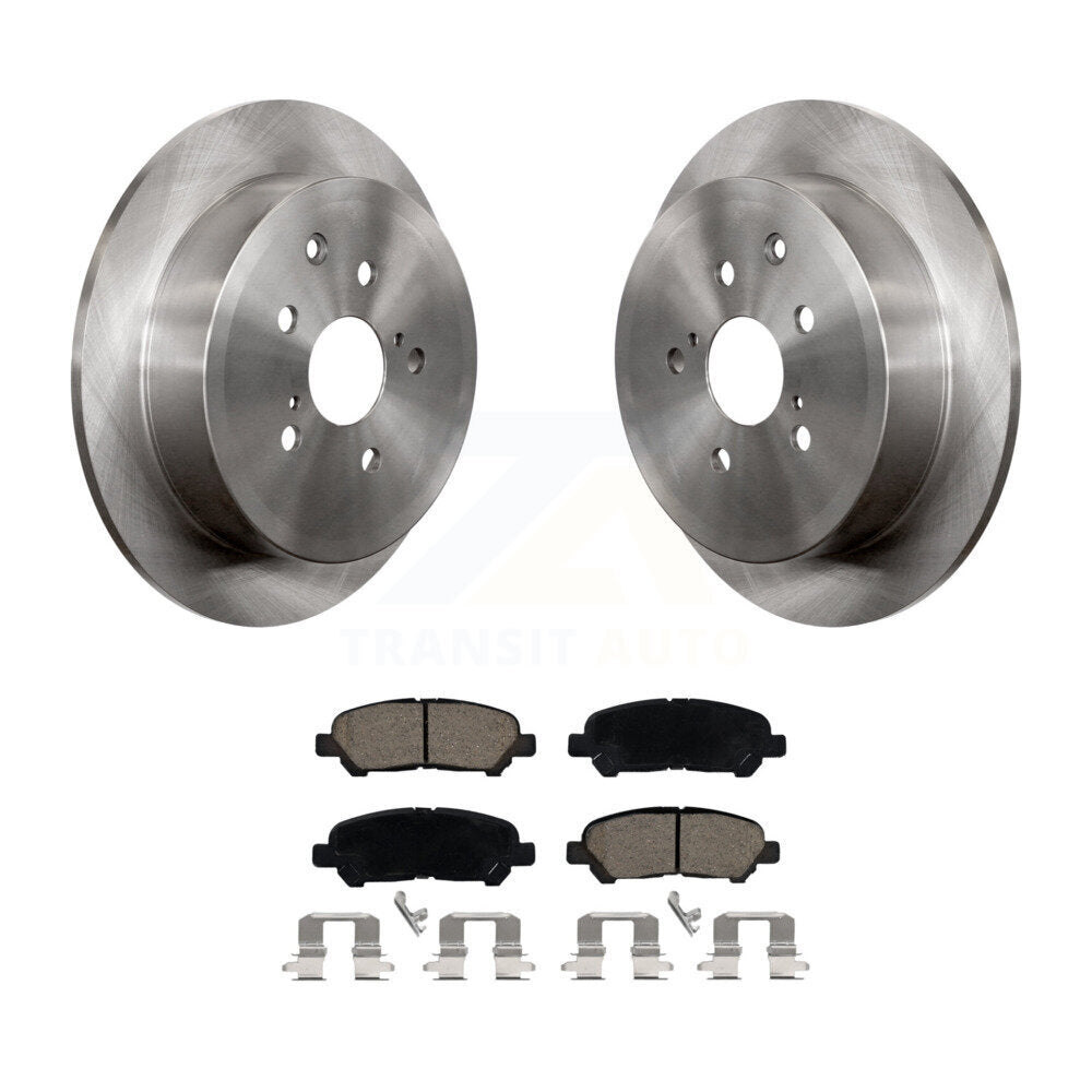 Disc Brake Rotors And Ceramic Pads Rear Kit For Toyota Highlander