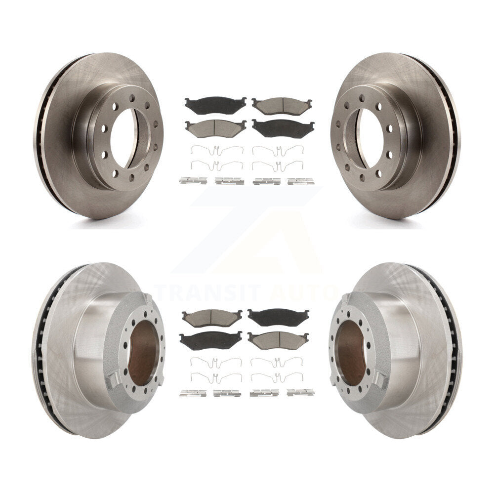 Brake Rotor And Ceramic Pad Front Rear Kit For Ford F-450 Super Duty F-550 CF500
