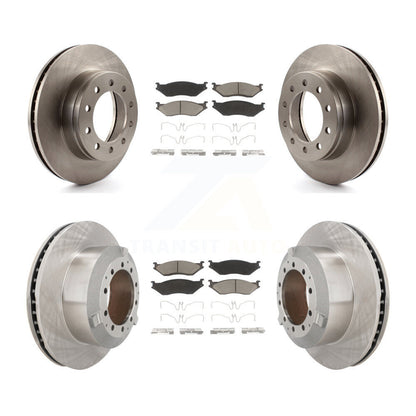 Brake Rotor And Ceramic Pad Front Rear Kit For Ford F-450 Super Duty F-550 CF500
