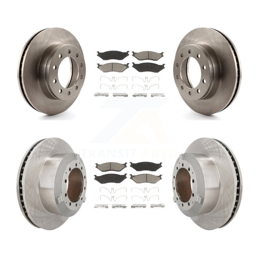 Brake Rotor And Ceramic Pad Front Rear Kit For Ford F-450 Super Duty F-550 CF500