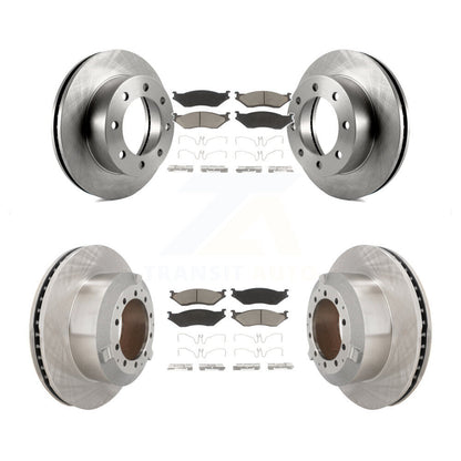 Disc Brake Rotors And Ceramic Pads Front Rear Kit For Ford F-450 Super Duty