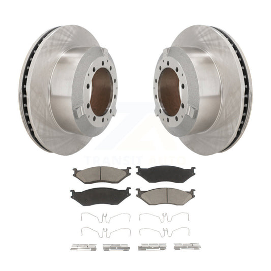 Brake Rotor & Ceramic Pad Rear Kit For Ford F-450 Super Duty F-550 International