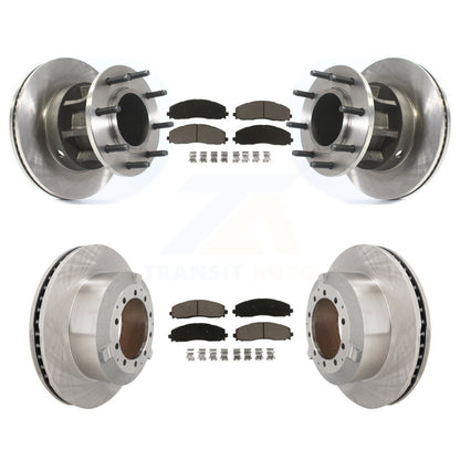 Disc Brake Rotors And Ceramic Pads Front Rear Kit For Ford F-350 Super Duty