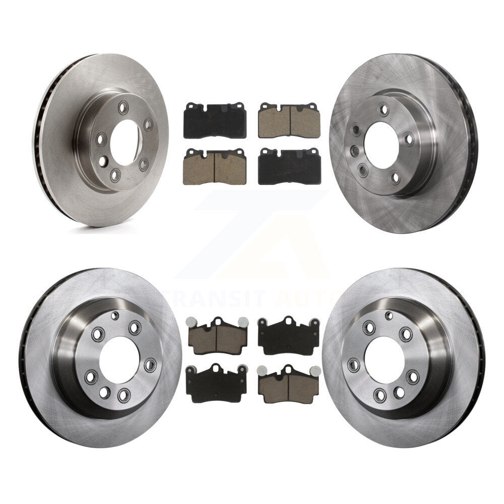 Disc Brake Rotors And Ceramic Pads Front Rear Kit (6Pc) For Volkswagen Touareg