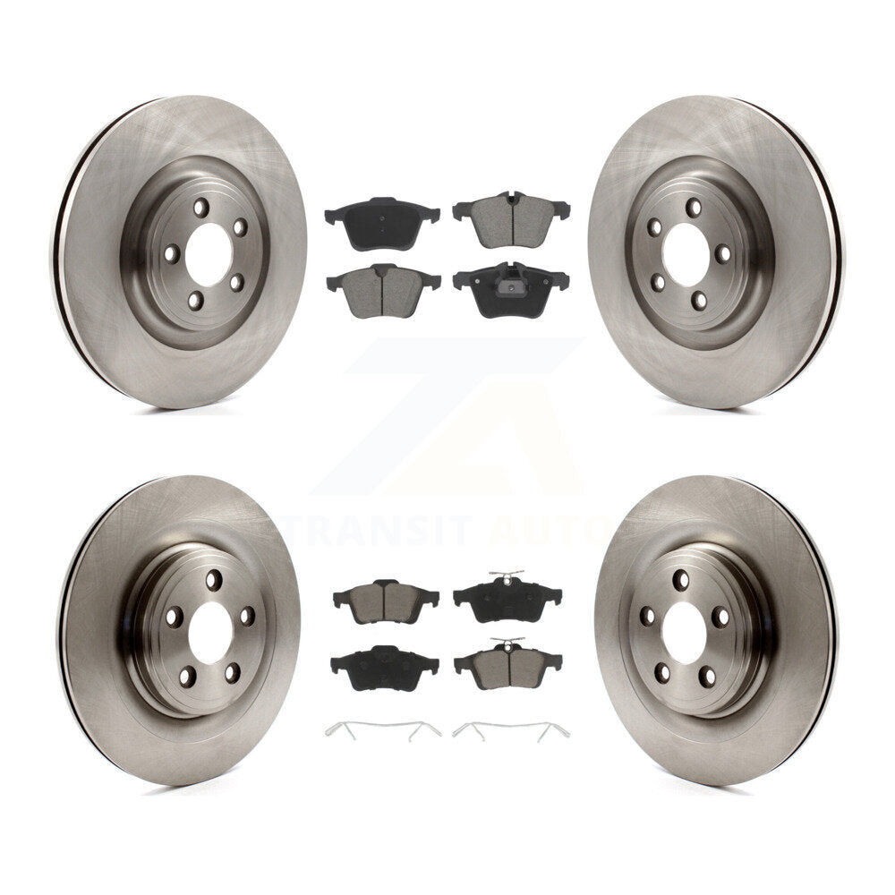 Disc Brake Rotor And Ceramic Pad Front Rear Kit For Jaguar XF XJ XKR XK Super V8