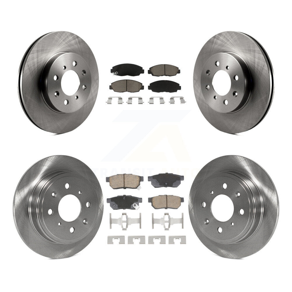 Disc Brake Rotors And Ceramic Pads Front Rear Kit For Honda Civic Acura EL